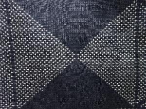 アンティーク　幾何学模様織り出し本場泥大島紬着物(5マルキ)